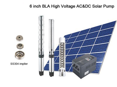 Bomba Solar Sumergible de 6', AC110 V /DC150 V, AC220 V /DC300 V, AC380 V /DC540 V, BLA